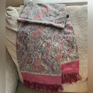 ECHO Signature Paisley Tassle Scarf 60x10”